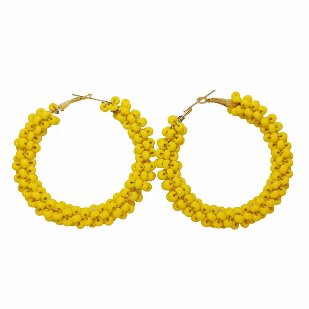 Picture of Yellow clustered Beads Earring