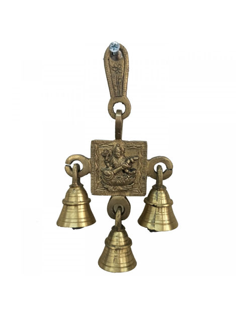 Picture of Goddess Saraswathi Wall Hanging Bells