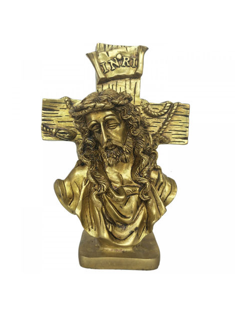 Picture of Jesus Antique Brass Showpiece