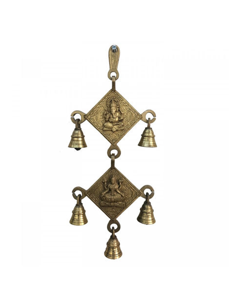 Picture of Lord Ganesha and Lakshmi Wall Hanging Bells