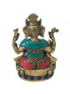 Picture of Lord Ganesha Multicolored Brass Statue