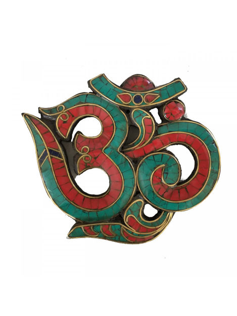 Picture of Wall Hanging Wood Om Statue