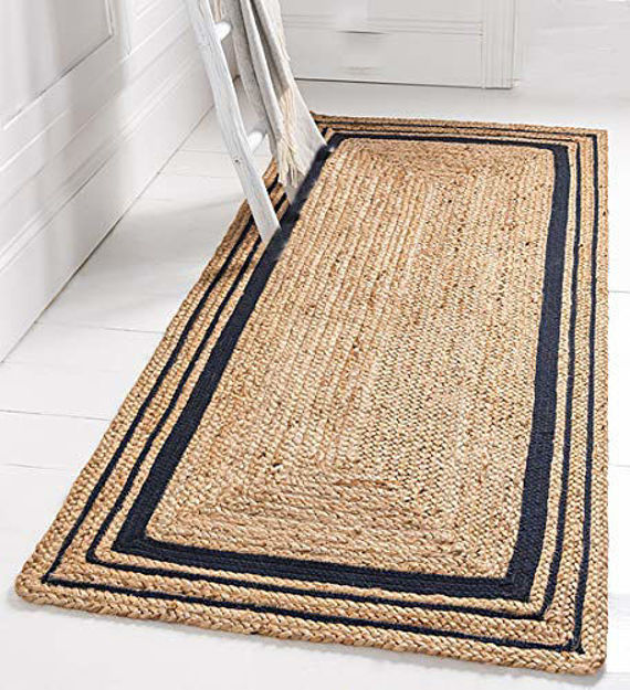 Picture of Jute Rectangle Shape Black Border Doormat