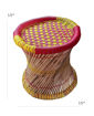 Picture of Bamboo Yellow & Red Mudda Rajasthani Chair