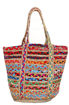 Picture of Women's Jute and Rug Mix Handbag (Multicolour)