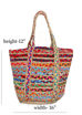 Picture of Women's Jute and Rug Mix Handbag (Multicolour)