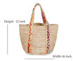 Picture of Women's Jute Hand Bag with Chindi Strip (Multicolour)