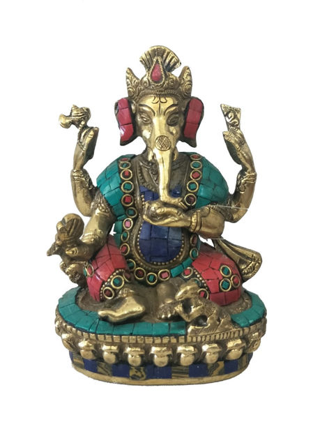 Picture of Brass Ganesh Multicolour