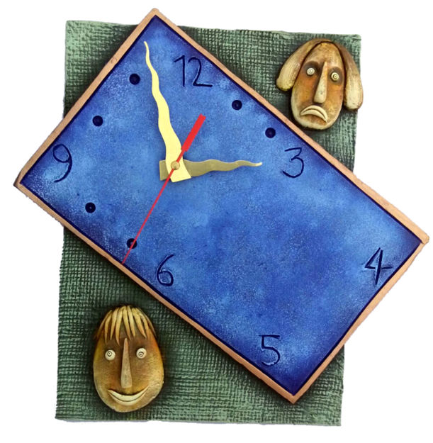 Picture of Terracotta Wall Clock with (2 Face Design)