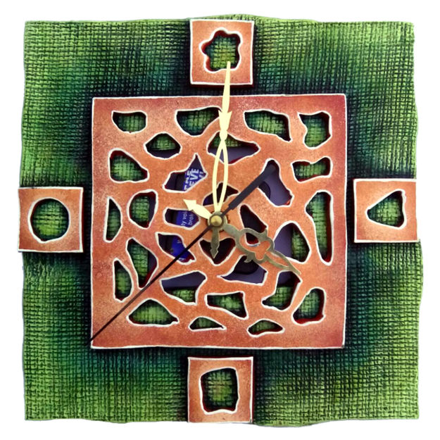 Picture of Terracotta Wall Clock (Center Geometry)