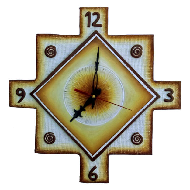 Picture of Terracotta Wall Clock (Crosswords)