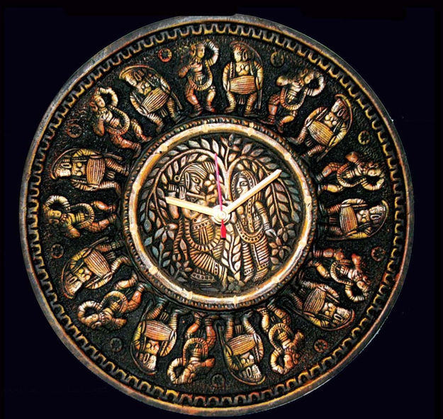 Picture of Terracotta Wall Clock (Dholak Gang)