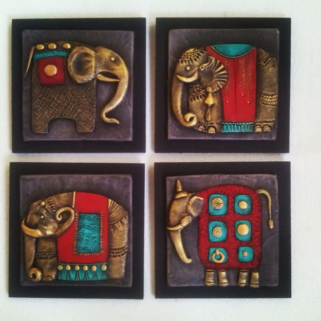 Picture of Terracotta Wall Decor Set of 4