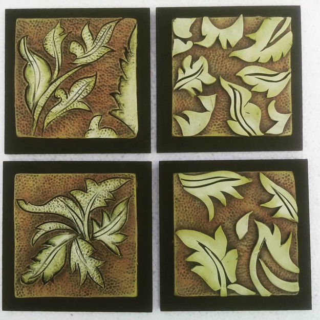 Picture of Leaf Terracotta Wall Mural (Set of 4)