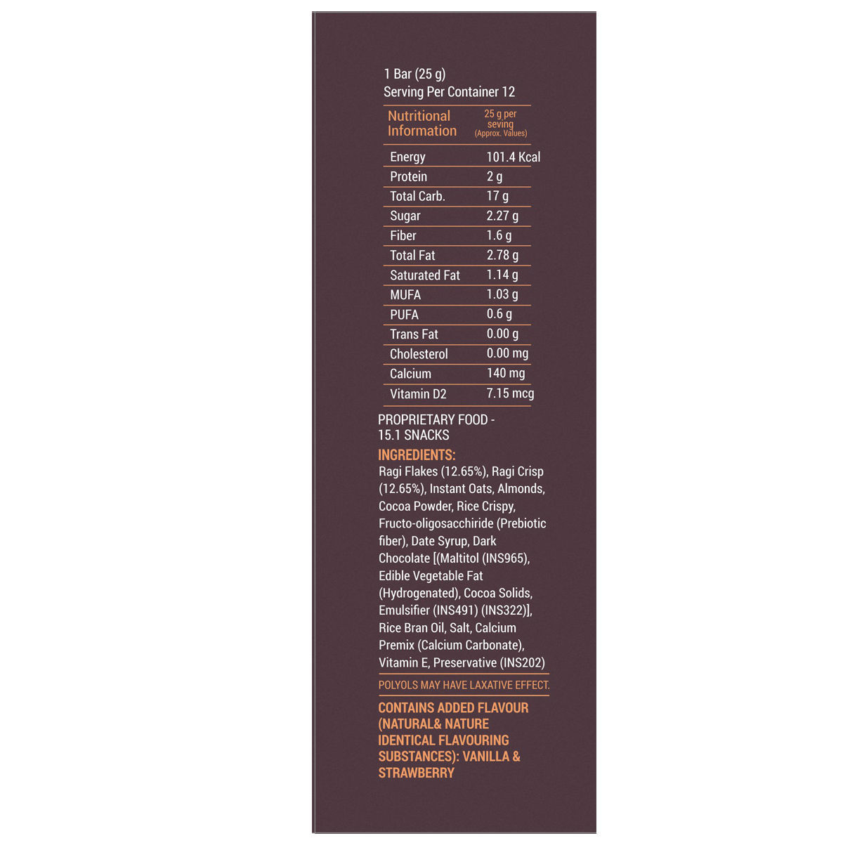 Ragi Millet Snack Bars (Pack of 12) | Wecomart - Buy Authentic Indian ...