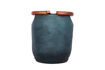 Picture of Terracotta Planter Blue with Copper Top