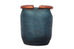 Picture of Terracotta Planter Blue with Copper Top