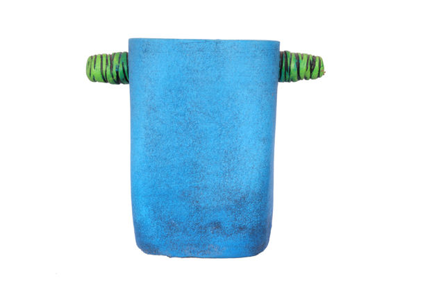Picture of Terracotta Planter Blue & Green