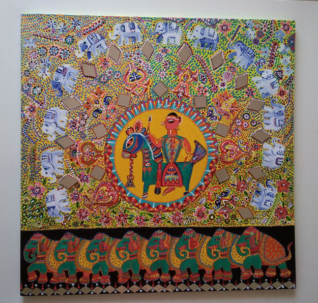 Picture of Elephant Census Acrylic Painting