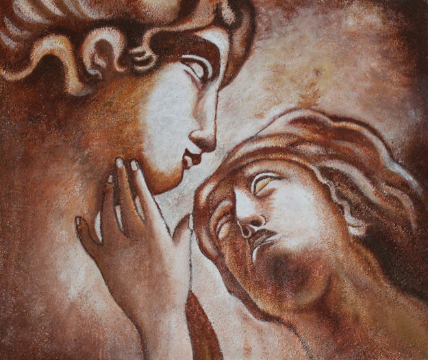 Picture of Love Is More Than Roses Acrylic Painting