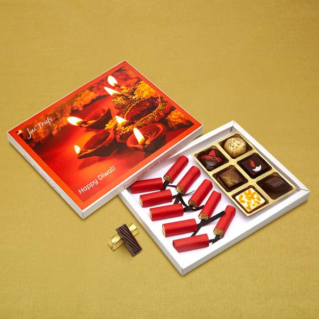 Picture of Diwali Chocolate Mithai and Crackers Gift Box