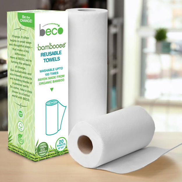 Picture of Eco-Friendly Reusable Kitchen Towel Roll - 20 Sheets