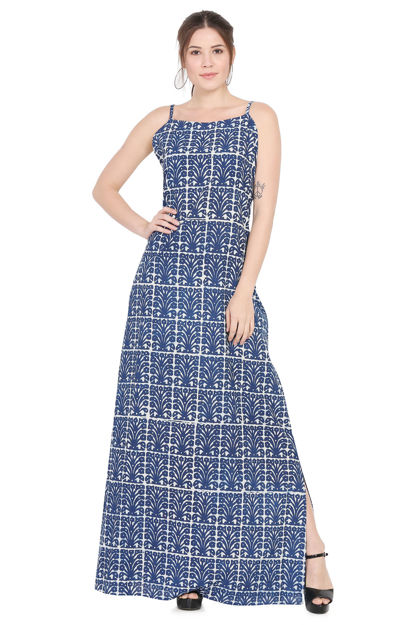 Picture of Strappy Indigo Maxi Dress