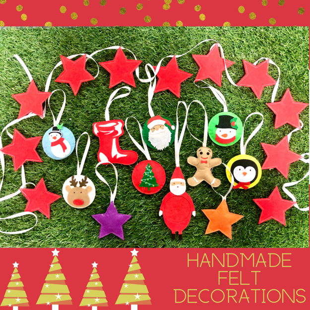 Picture of High Quality Assorted Christmas Handmade Felt Decorations (Pack of 12)
