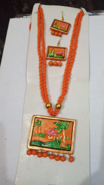 Picture of Terracotta Multicolour Jewellery Set - Available in 2 colors
