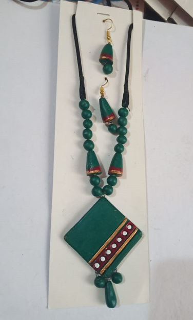 Picture of Terracotta Multicolour Jewellery Set - Available in 4 colors