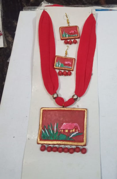 Picture of Terracotta Multicolour Jewellery Set - Available in 2 colors