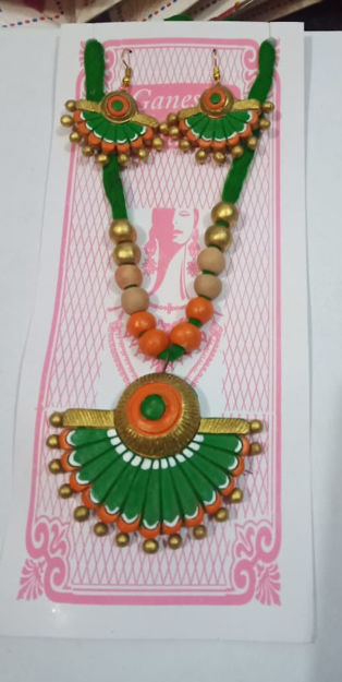 Picture of Terracotta Multicolour Jewellery Set - Available in 3 colors