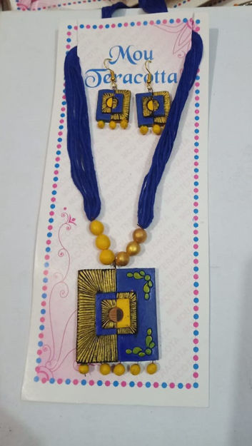 Picture of Terracotta Multicolour Jewellery Set - Available in 5 colors
