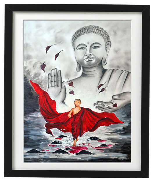 Picture of Hand Painted Canvas Buddha