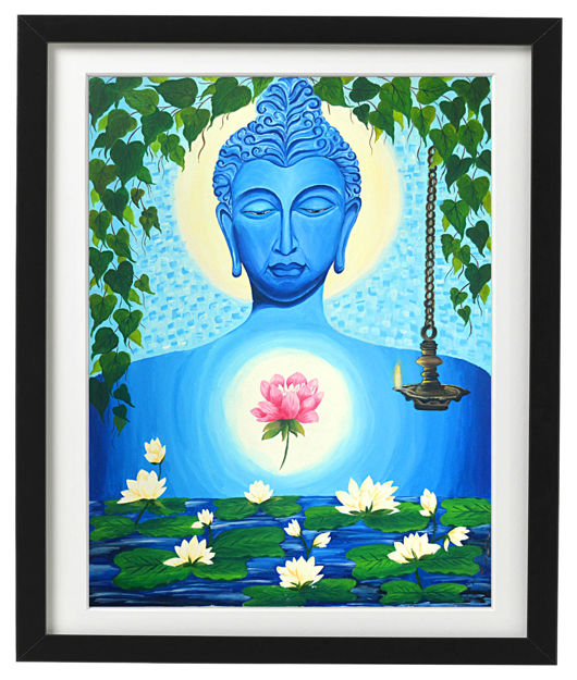 Picture of Hand Painted Canvas Buddha