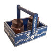 Picture of Wooden Blue Basket/Holder