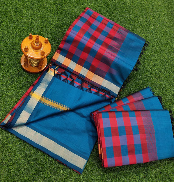 Picture of Silk Checks Model Sarees