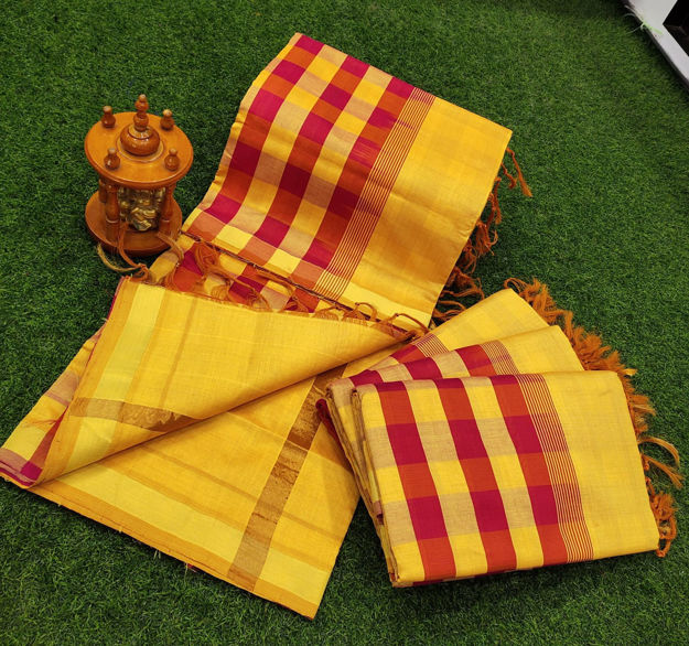 Picture of Silk Checks Model Sarees