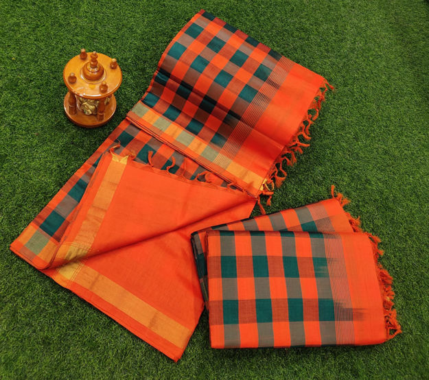 Picture of Silk Checks Model Sarees