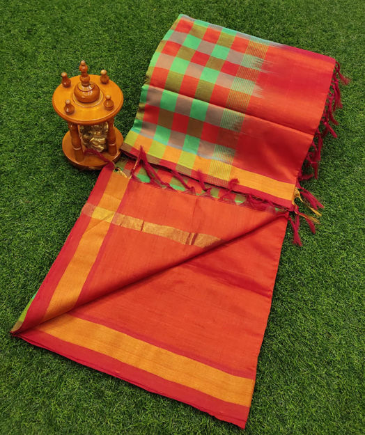 Picture of Silk Checks Model Sarees