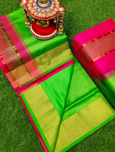 Picture of Silk Saree with Kaddi Border