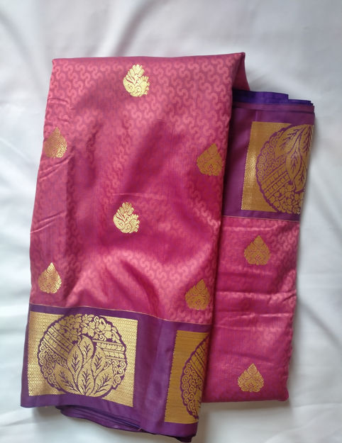 Picture of Kanchipuram Half Silk Sarees - Available in 3 Colors