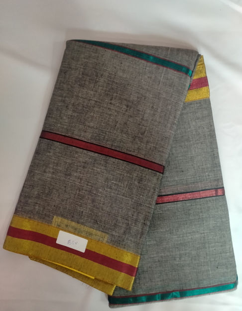 Picture of Rich Cotton Saree With Jerry Work - Available in 3 Colors