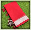 Picture of Plain Linen Cotton Sarees - Available in 10 colors