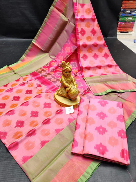 Picture of Uppada Ikkat Soft Silk Sarees