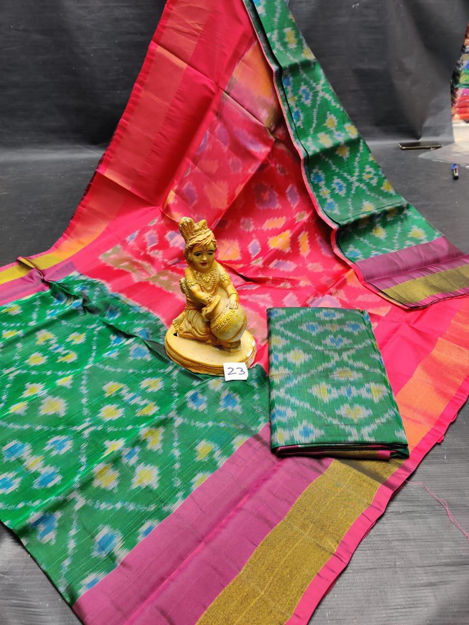 Picture of Uppada Ikkat Soft Silk Sarees