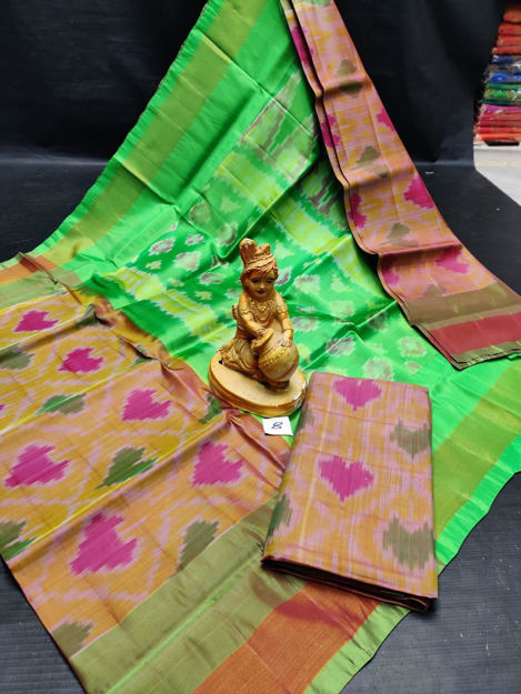 Picture of Uppada Ikkat Soft Silk Sarees