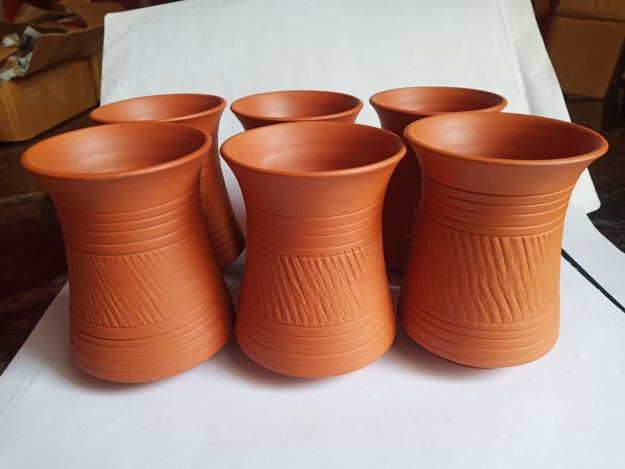 Picture of Terracotta Water Cups (Set of 6) - Available in 4 Designs