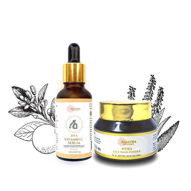 Picture of Vitamin C Serum & Brightening Face Wash Powder Combo