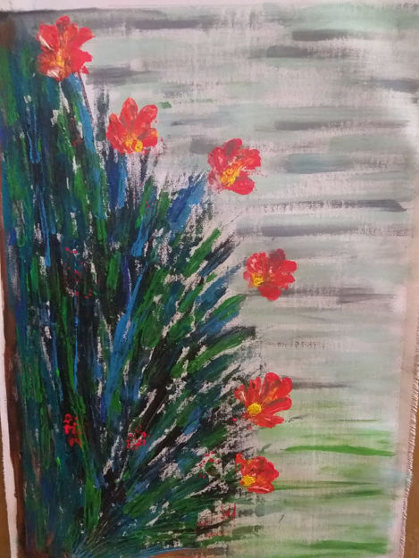 Picture of Pink in Bloom Acrylic Painting No Frame